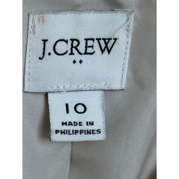 J Crew Cream Beige Linen Blazer 10 Career Work Professional Minimalist Classy - Picture 8 of 11